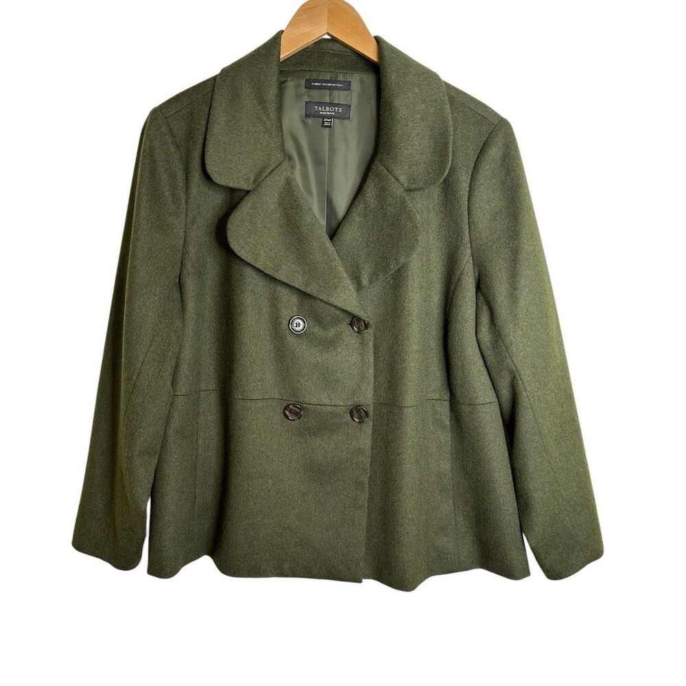 Talbots Italian Wool Blend Double Breasted Jacket Blazer Size 20W Petite EUC - Picture 10 of 10